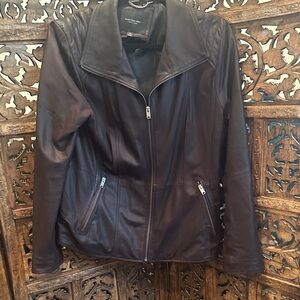 Marc New York Deep Purple Leather Jacket